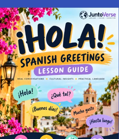 ¡HOLA! Spanish Greetings Lesson Guide cover